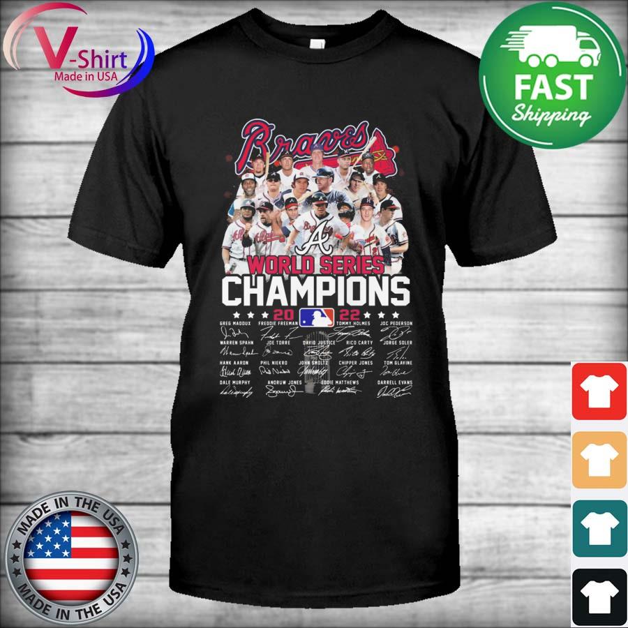 Atlanta Braves world series champions 2022 MLB signatures shirt, hoodie,  sweater and long sleeve