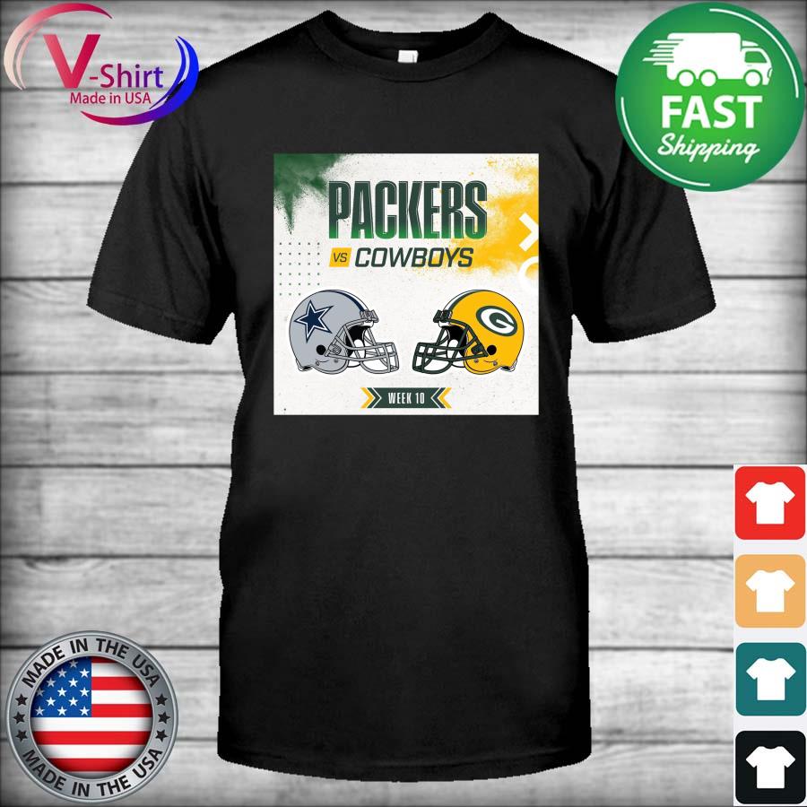 Official dallas cowboys vs green bay packers week 10 nfl shirt