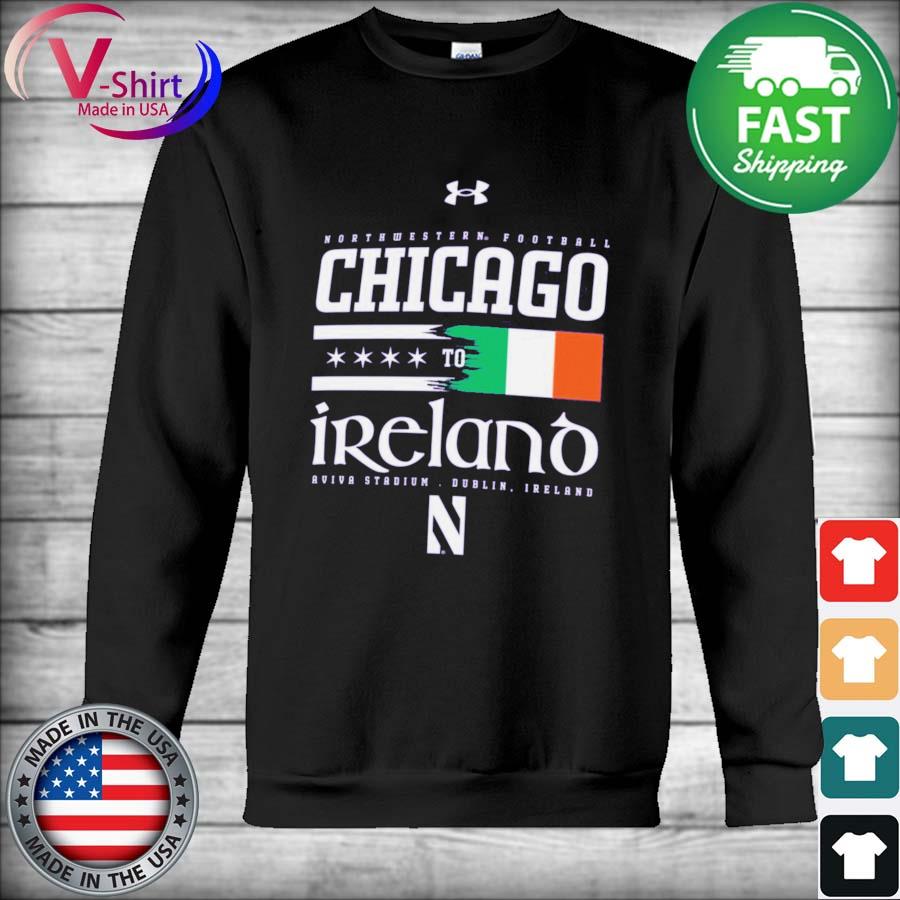 Descripción Jugando ajedrez haga turismo Northwestern Wildcats Under Armour Chicago To Ireland T-shirt, hoodie,  sweater, long sleeve and tank top