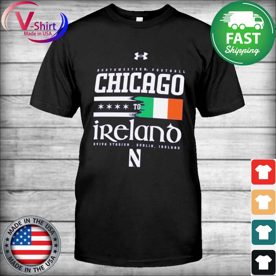 Descripción Jugando ajedrez haga turismo Northwestern Wildcats Under Armour Chicago To Ireland T-shirt, hoodie,  sweater, long sleeve and tank top