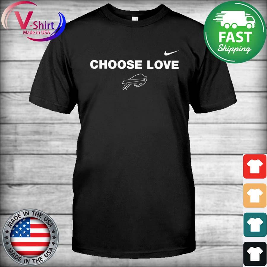 Buffalo Bills Choose Love T-Shirt, Choose Love Shirt Navy S