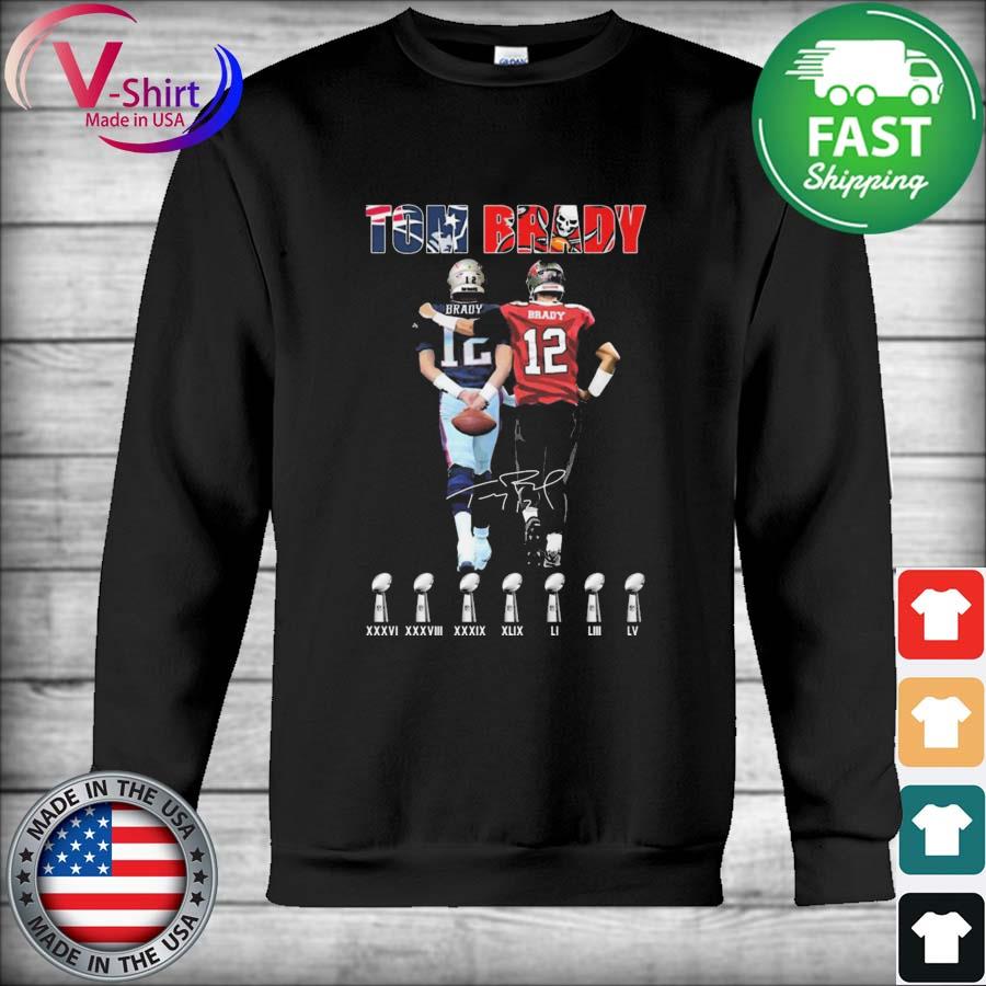 Tom Brady New England Patriot And Tampa Bay Buccaneers Super Bowl Cup  Champions Signatures Classic T-Shirt - REVER LAVIE