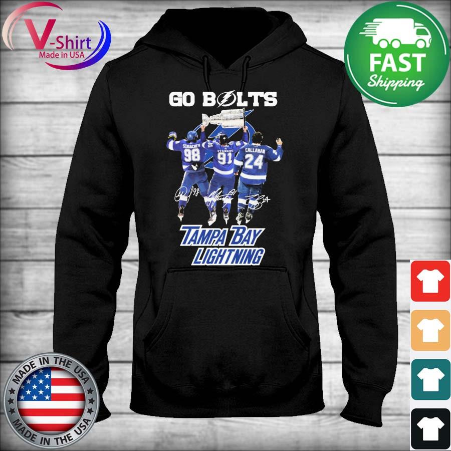 Go Bolts Sergachev and Stands and Callahan Tampa Bay Lightning signatures  shirt, hoodie, sweater, long sleeve and tank top