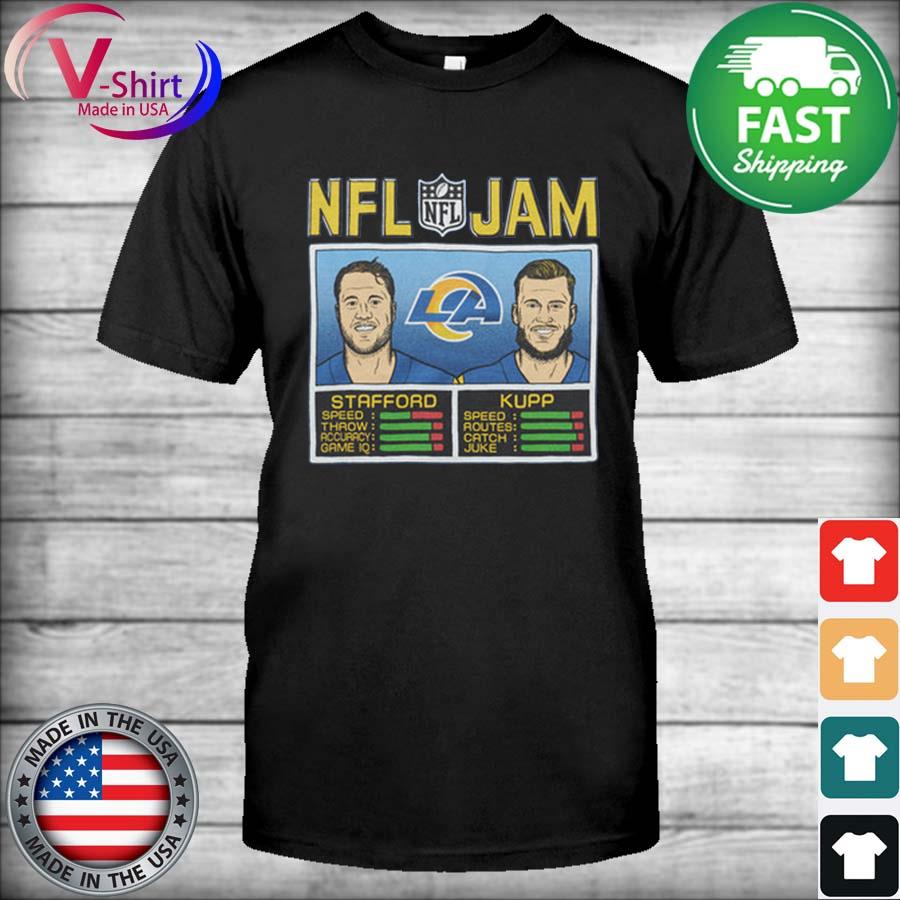 NFL JAM Los Angeles Rams Cooper Kupp And Matthew Stafford T-Shirt Vintage  Gift