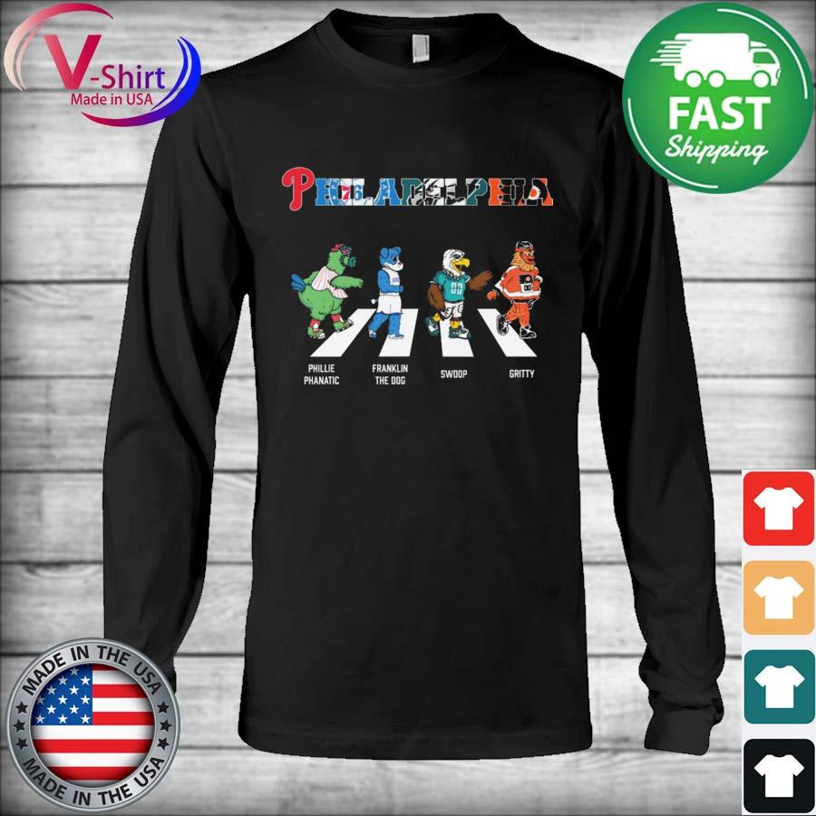 The Philadelphia team Swoop Gritty Phillie Phanatic Franklin the Dog Road  shirt, hoodie, sweater, long sleeve and tank top