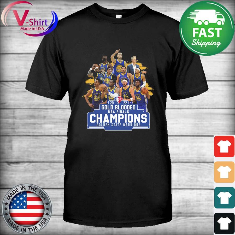 New Gold Blooded Warriors T Shirt, Cheap NBA Basketball Golden