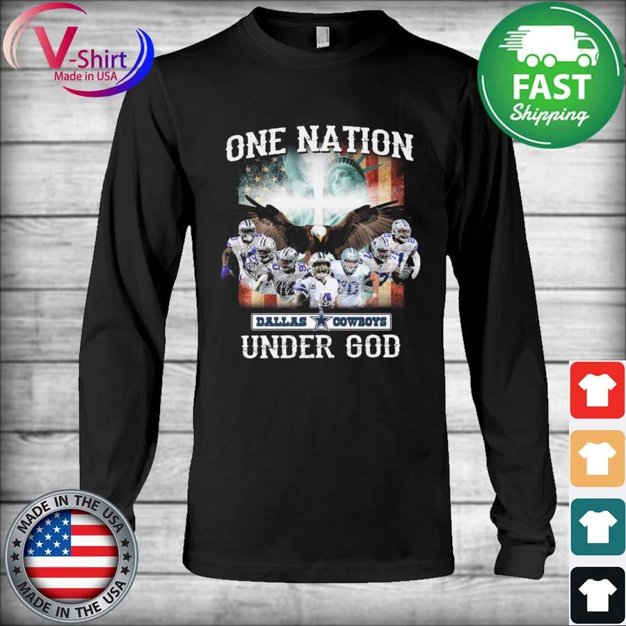 Dallas Cowboys One Nation Under God American flag signatures 2021 shirt,  hoodie, sweater, long sleeve and tank top