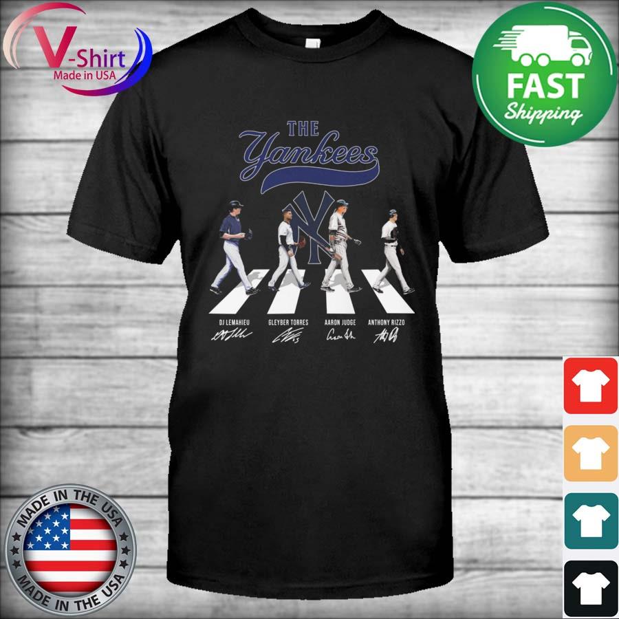 The New York Yankees Dj Lemahieu Gleyber Torres Aaron Judge And Anthony  Rizzo Abbey Road Signatures T-shirt, hoodie, sweater, long sleeve and tank  top