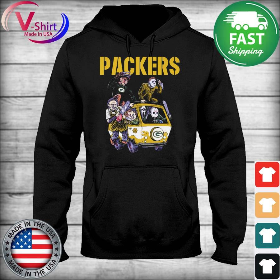 Horror movie characters green bay packers halloween shirt, hoodie