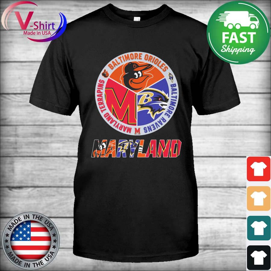Maryland sports teams Baltimore Ravens Baltimore Orioles shirt, hoodie,  sweater, long sleeve and tank top