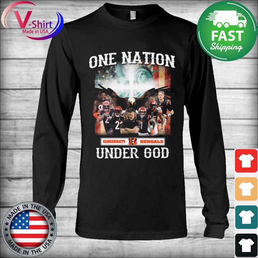 One Nation Under God Cincinnati Bengals American Flag Shirt