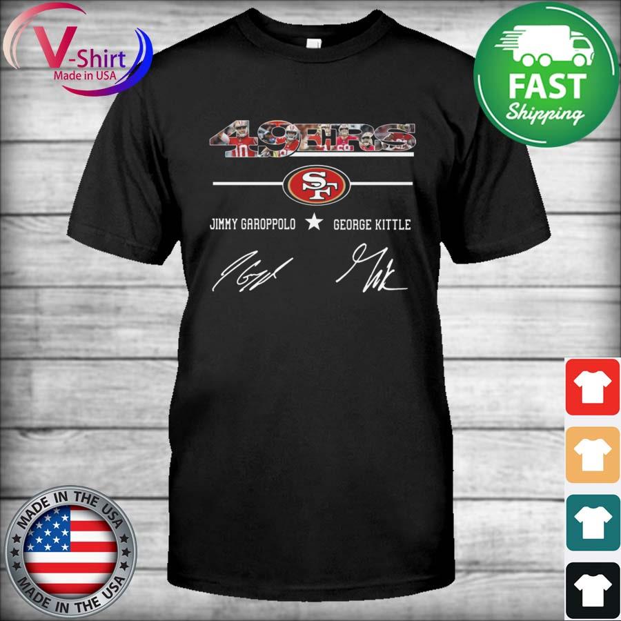 San Francisco 49ers Jimmy Garoppolo George Kittle Signatures shirt, hoodie,  sweater, long sleeve and tank top