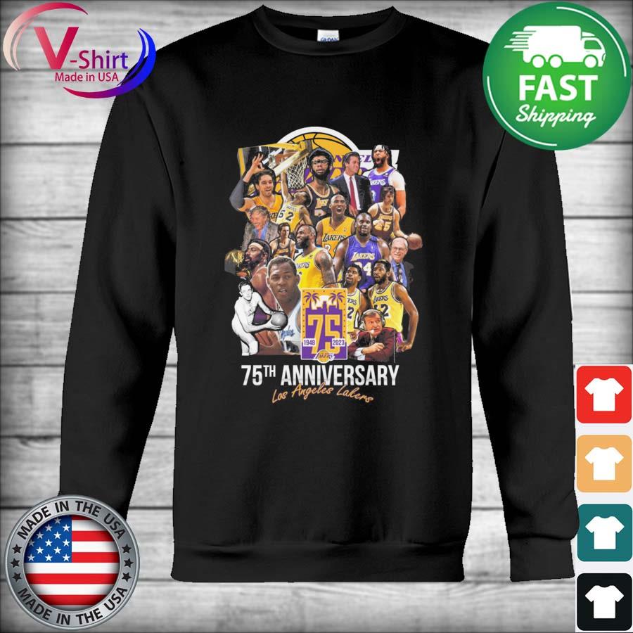 Los Angeles Lakers 75Th anniversary 1948-2023 shirt, hoodie, sweater, long  sleeve and tank top