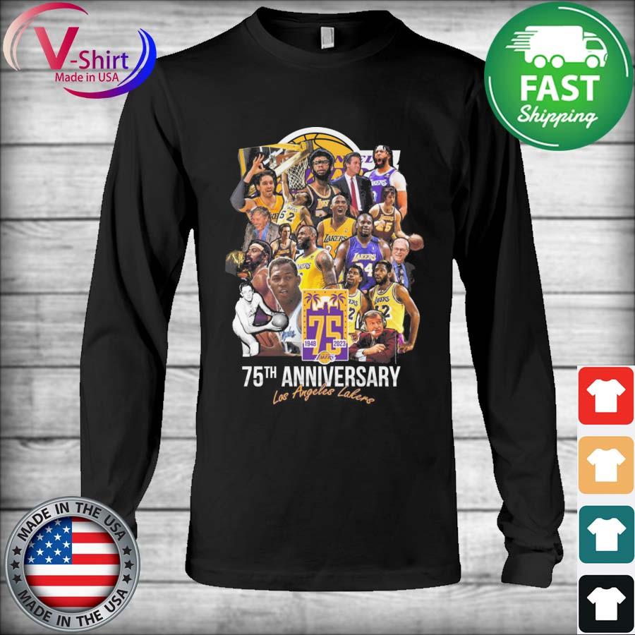 Los Angeles Lakers 75Th anniversary 1948-2023 shirt, hoodie, sweater, long  sleeve and tank top