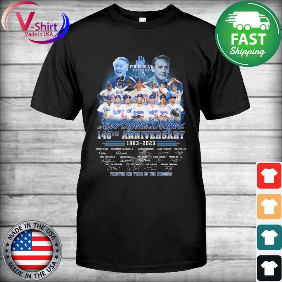 LA Dodgers Vin Scully Forever The Voice Of Dodgers 1927-2022 Signatures T- Shirt, hoodie, sweater, long sleeve and tank top