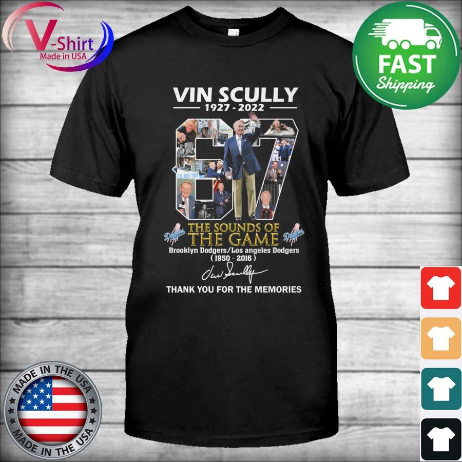 Vin Scully 1927-2022 Thank You For The Memories T-Shirt
