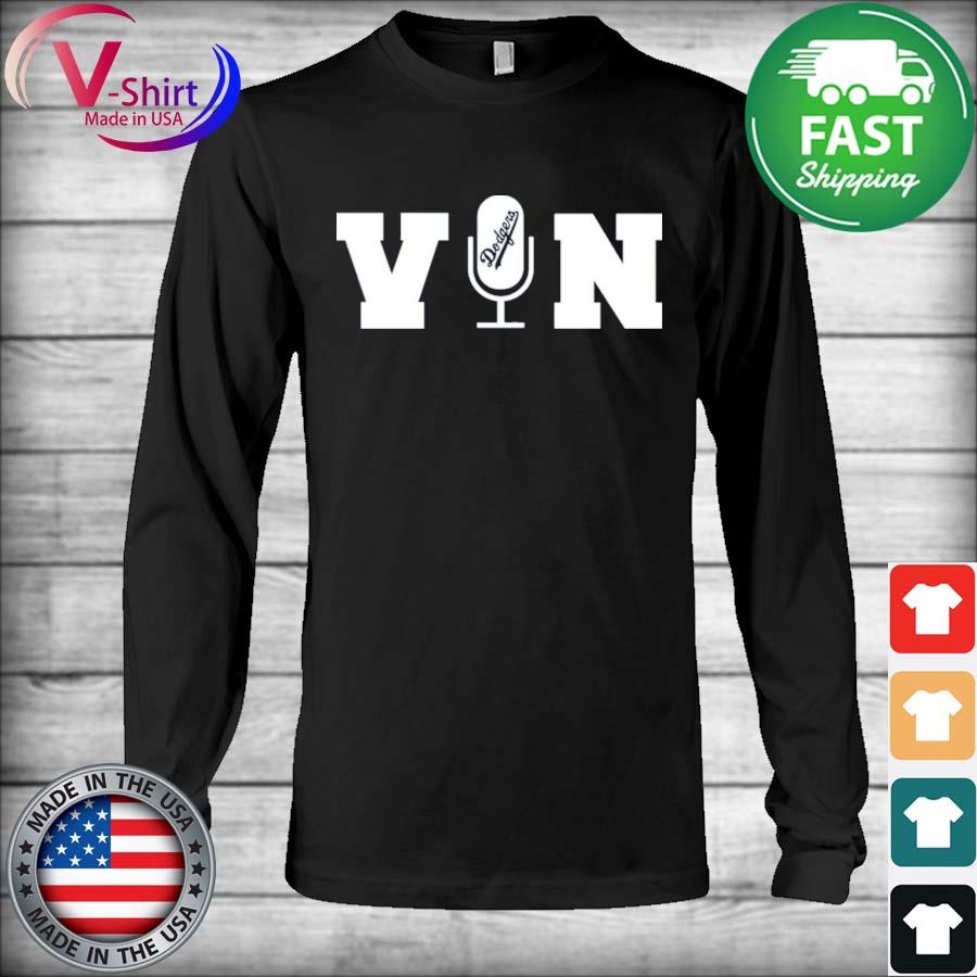 Vin Scully microphone T-shirt, hoodie, sweater, long sleeve and tank top