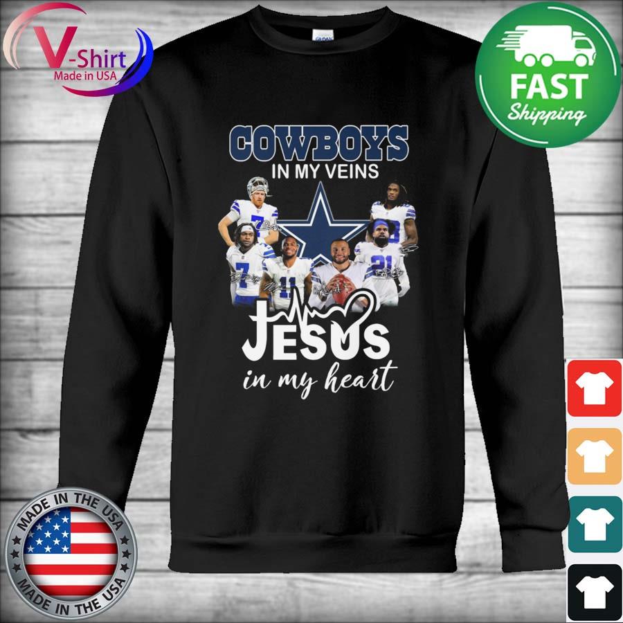 Dallas Cowboys Shirt, Cowboys In My Veins Jeus In My Heart