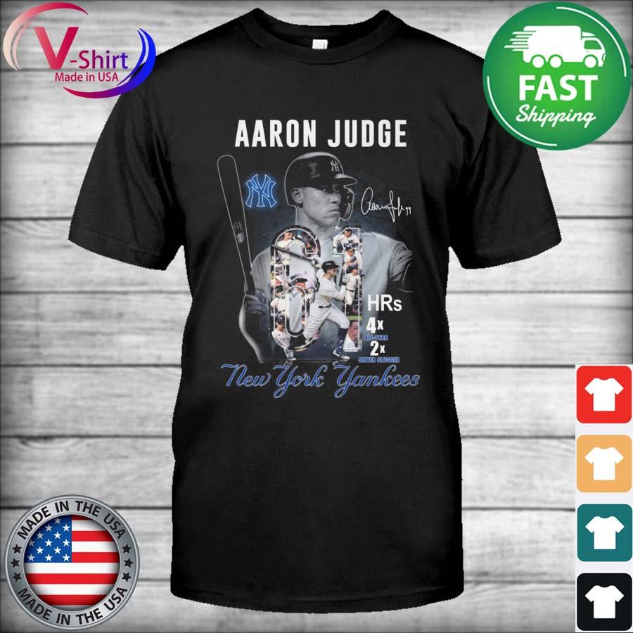 Aaron Judge New York Yankees 61 Home Runs, 4x All-star, 2x Silver Slugger  Signature Shirt, hoodie, sweater, long sleeve and tank top