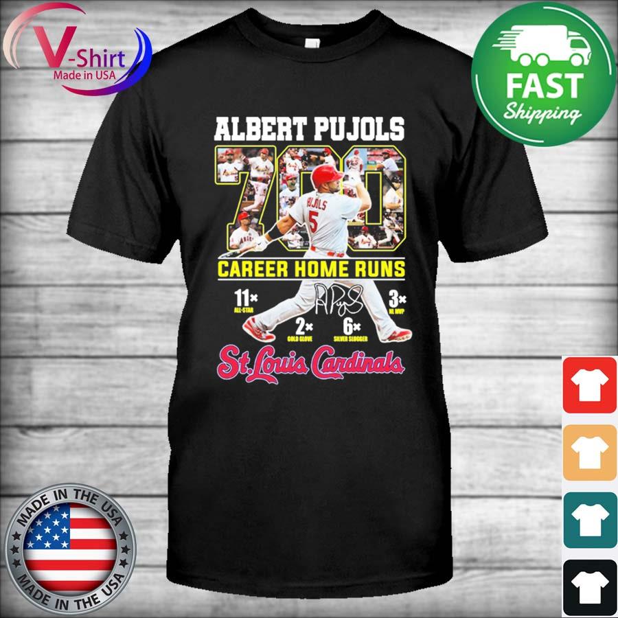 Albert Pujols 700 Career Home Runs Signature St Louis Cardinals Shirt,  hoodie, sweater, long sleeve and tank top