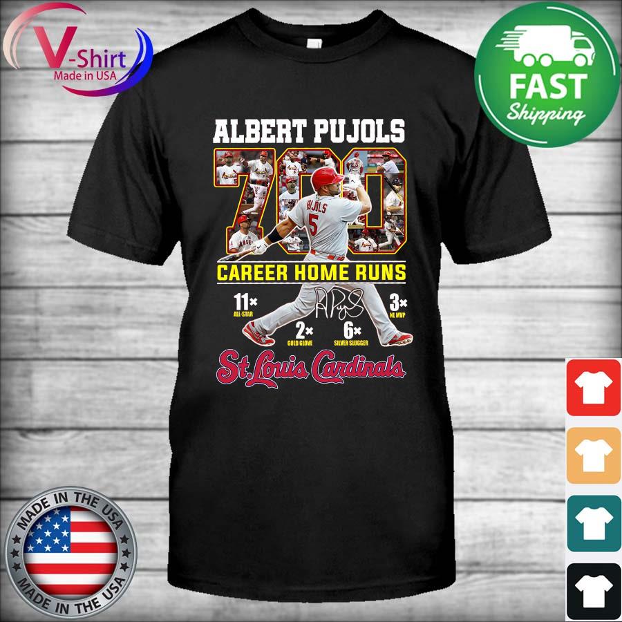 Funny St. Louis Cardinals Albert Pujols 700 Career home runs signature shirt,  hoodie, sweater, long sleeve and tank top