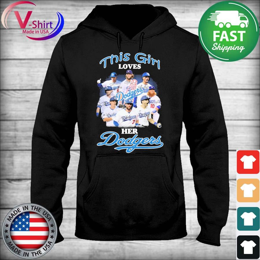 This Girl Loves Usa And Los Angeles Dodgers Los Angeles Her Dodgers 4th Of July  Shirt, hoodie, sweater, ladies v-neck and tank top