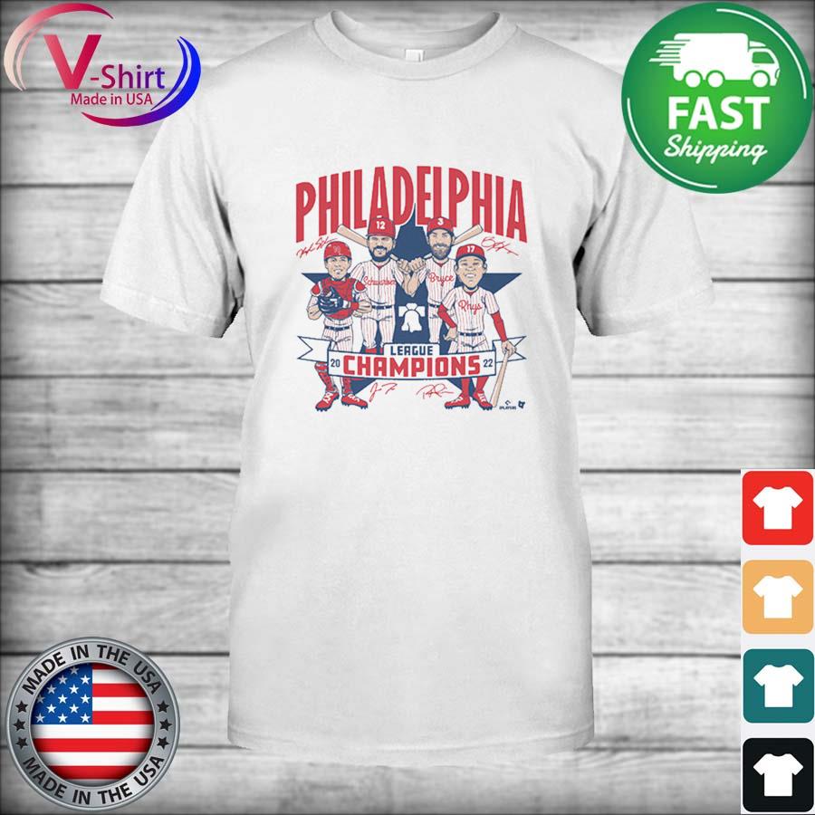 Philadelphia Phillies '22 League Champions Caricature Retro Shirt