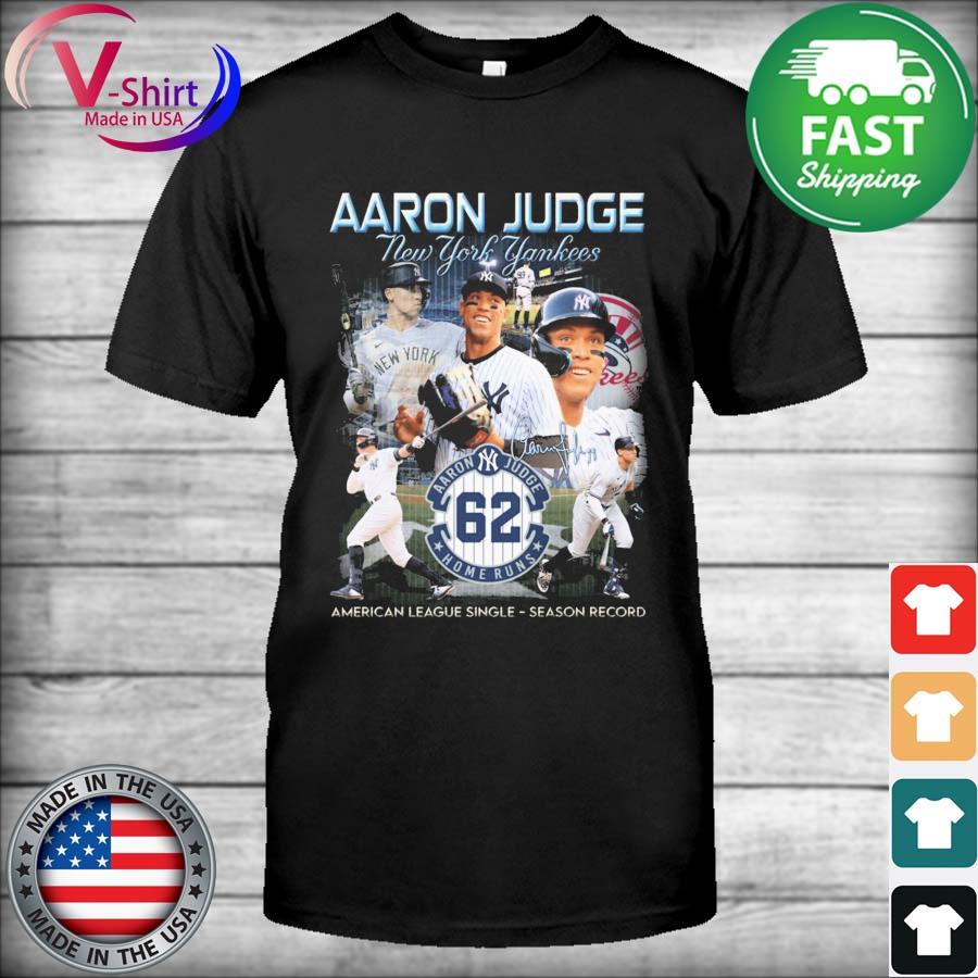 The Aaron Judge New York Yankees 62 Home Runs Signatures Shirt, hoodie,  sweater, long sleeve and tank top