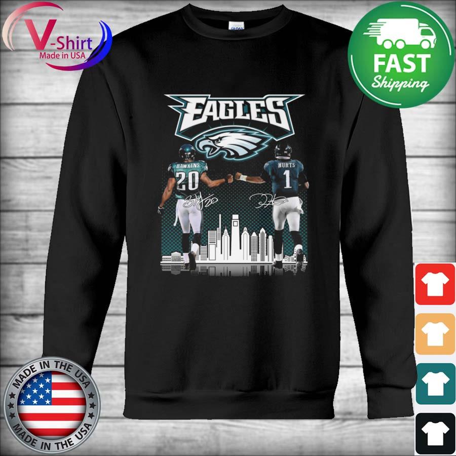 Philadelphia Eagles Brian Dawkins Vs Jalen Hurts Philadelphia City  Signatures Shirt, hoodie, sweater, long sleeve and tank top