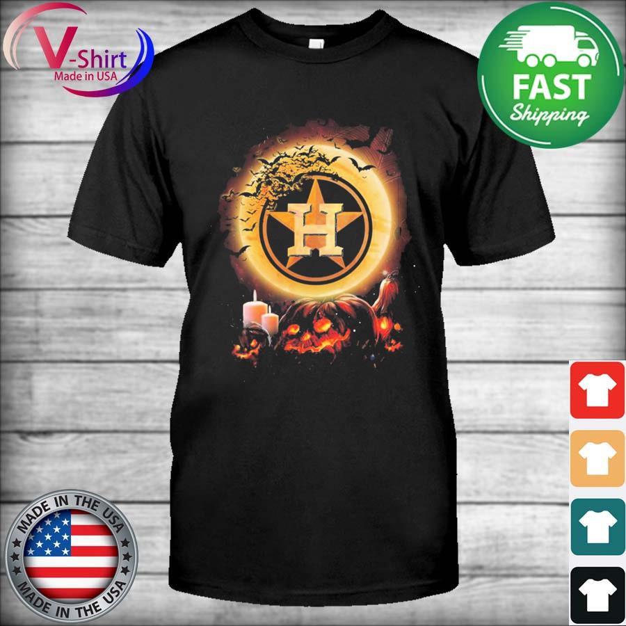 Houston Astros Football Pumpkin Moon Halloween Shirt, hoodie, sweater, long  sleeve and tank top