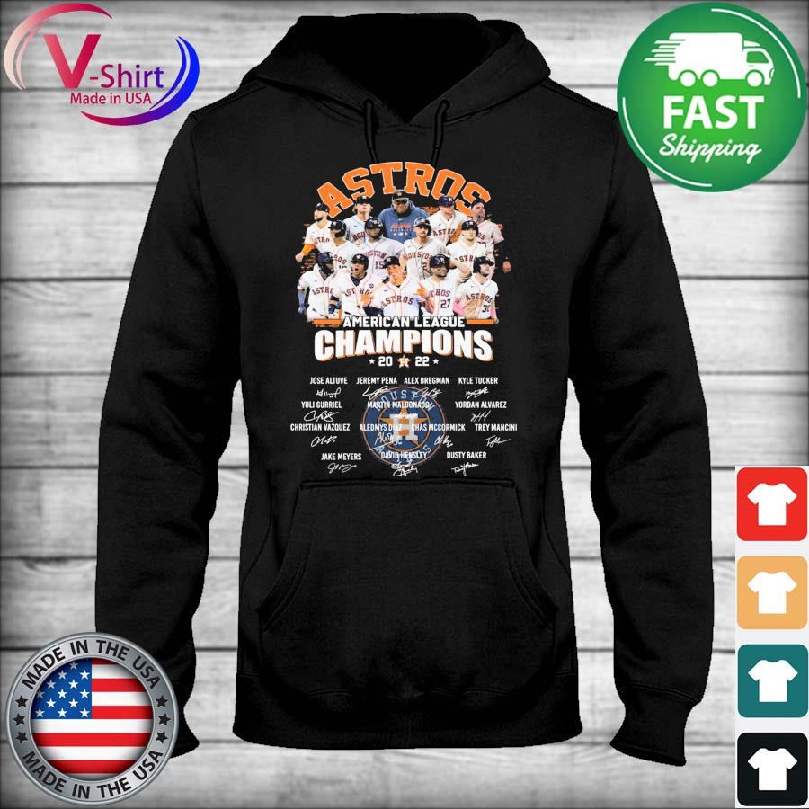 Houston Astros Team 2022 American League Champions Signatures New Shirt,  hoodie, sweater, long sleeve and tank top