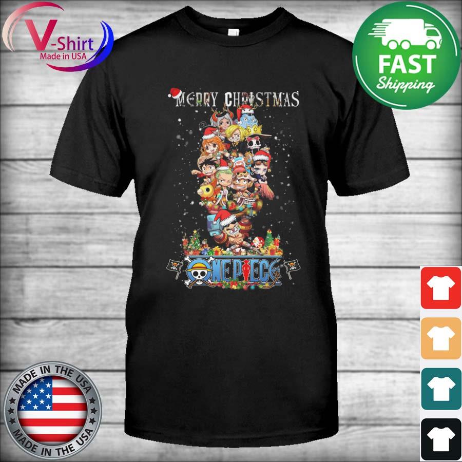 Merry Christmas One Piece Chibi Tree shirt, hoodie, sweater, long sleeve  and tank top