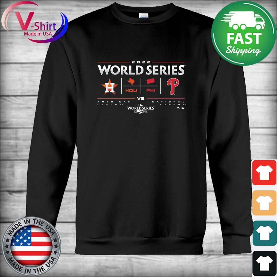 Men's Houston Astros vs. Philadelphia Phillies Fanatics Branded Black 2022 World  Series Change Up Matchup T-Shirt
