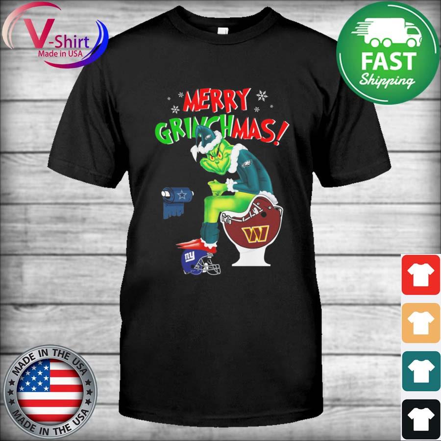 Grinch Hand Holding Philadelphia Eagles Christmas Shirt