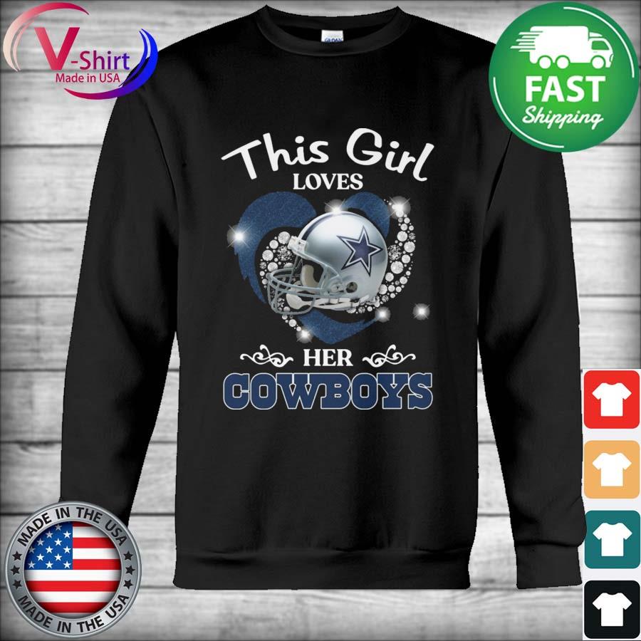 Dallas Cowboys This girl loves her Cowboys big heart helmet logo shirt,  hoodie, sweater, long sleeve and tank top