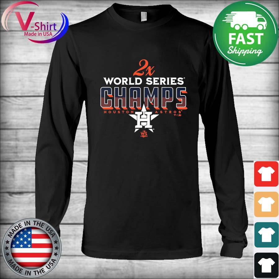 Houston Astros Two-time World Series Champions Trophy Case Addition T-shirt