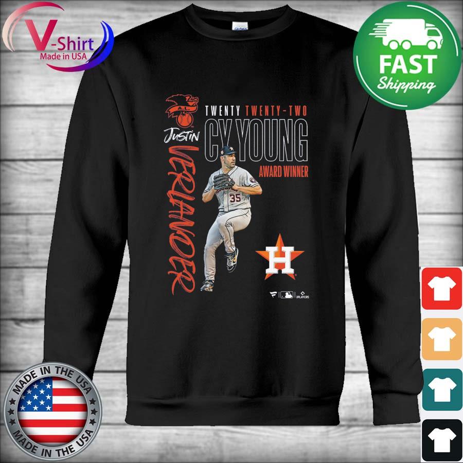 Justin Verlander Houston Astros 2022 AL Cy Young Award Winner Shirt,  hoodie, sweater, long sleeve and tank top