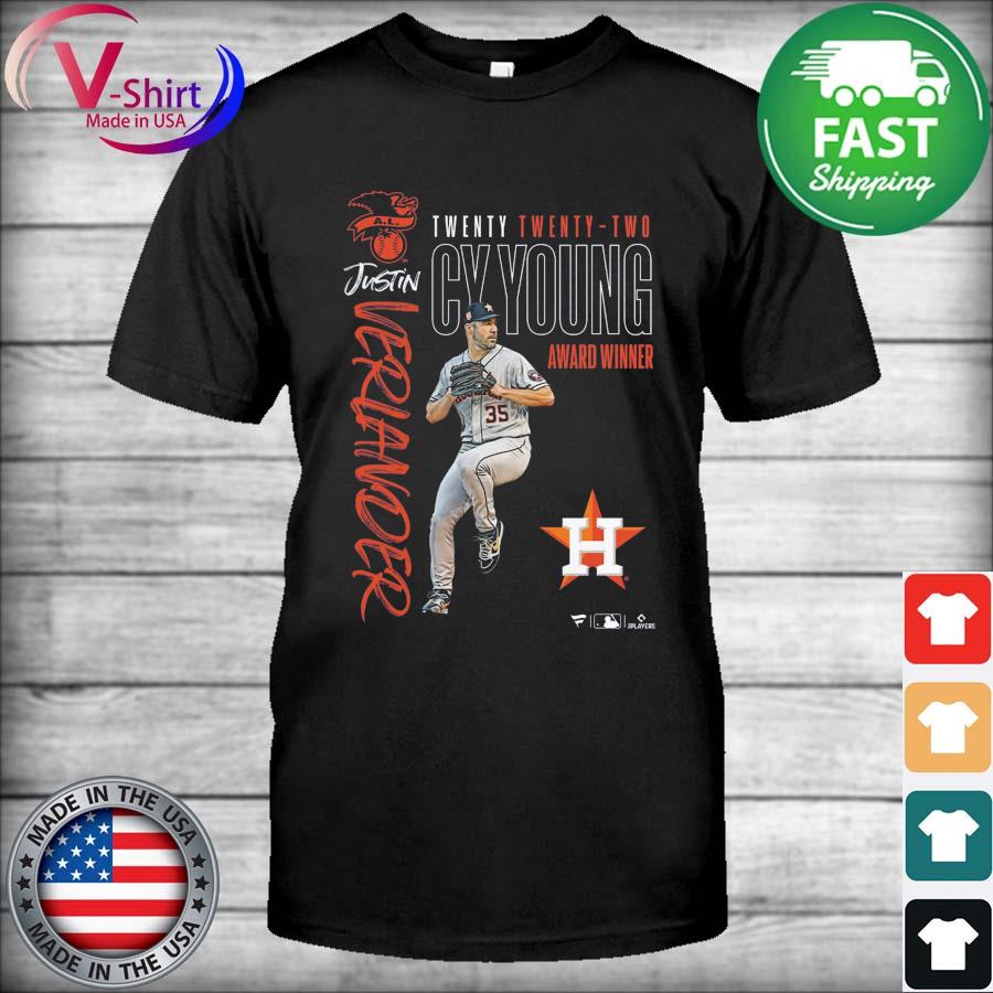 Justin Verlander Houston Astros 2022 AL Cy Young Award Winner Shirt,  hoodie, sweater, long sleeve and tank top