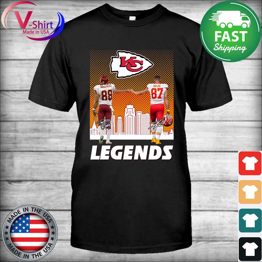 Kansas City Chiefs Legend Tony Gonzalez And Travis Kelce Signatures Shirt -  Limotees