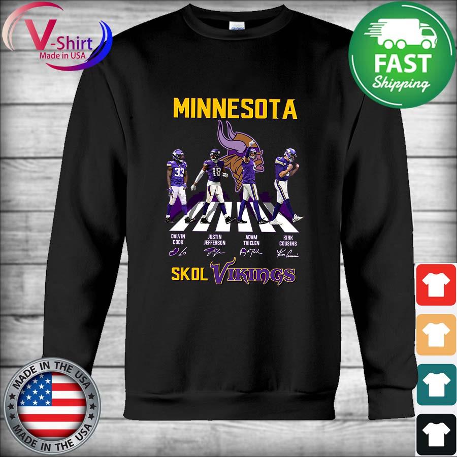 The Vingkings Abbey Road Kirk Cousins Adam Thielen Dalvin Cook And Justin  Jefferson Shirt, hoodie, sweater, long sleeve and tank top