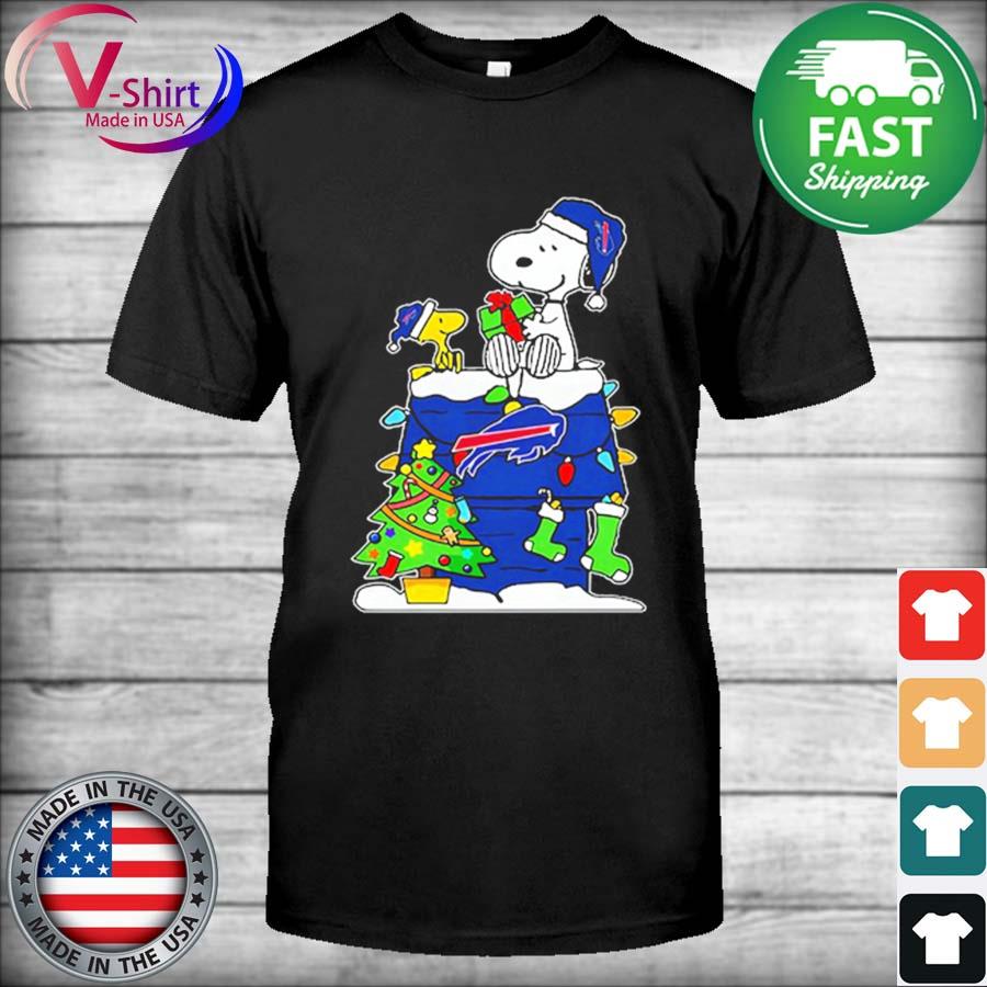 NFL Buffalo Bills Snoopy and Woodstock Merry Christmas Shirt - NVDTeeshirt