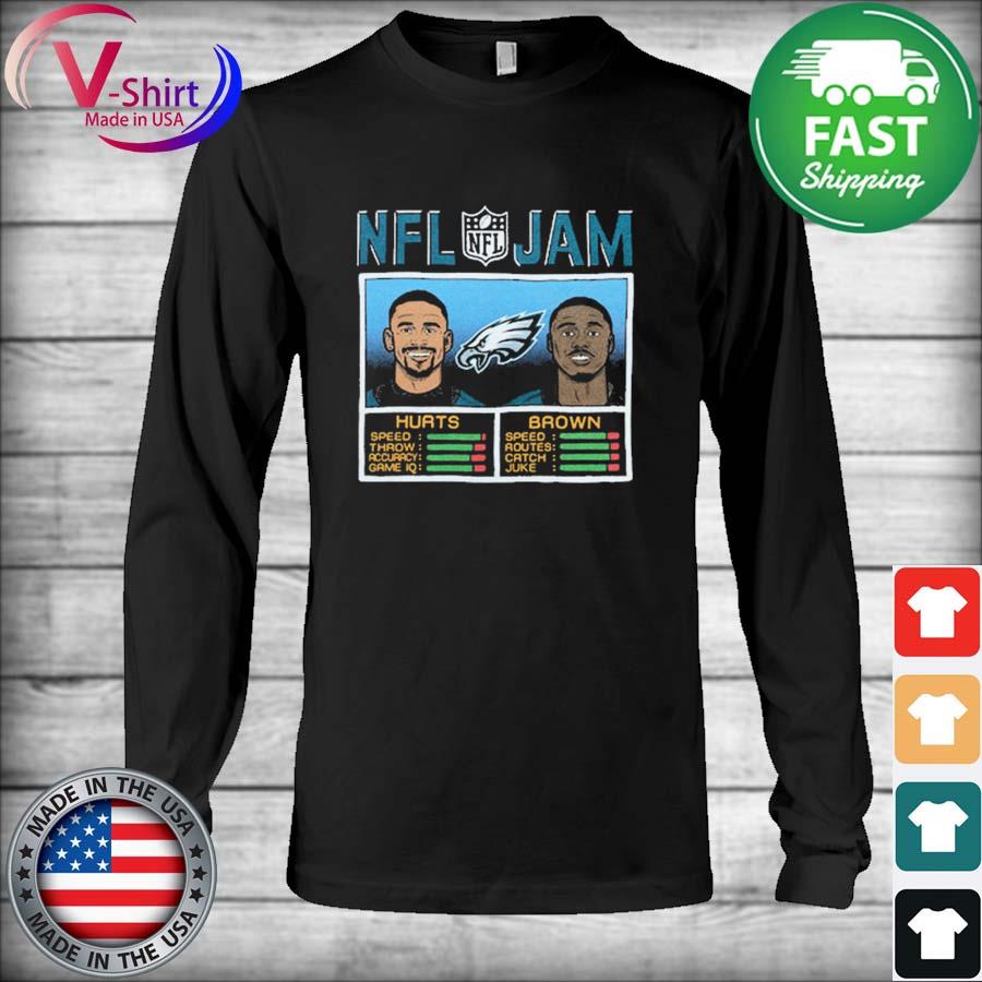 Top nFL Jam A.J. Brown and Jalen Hurts Philadelphia Eagles shirt, hoodie,  sweater, long sleeve and tank top