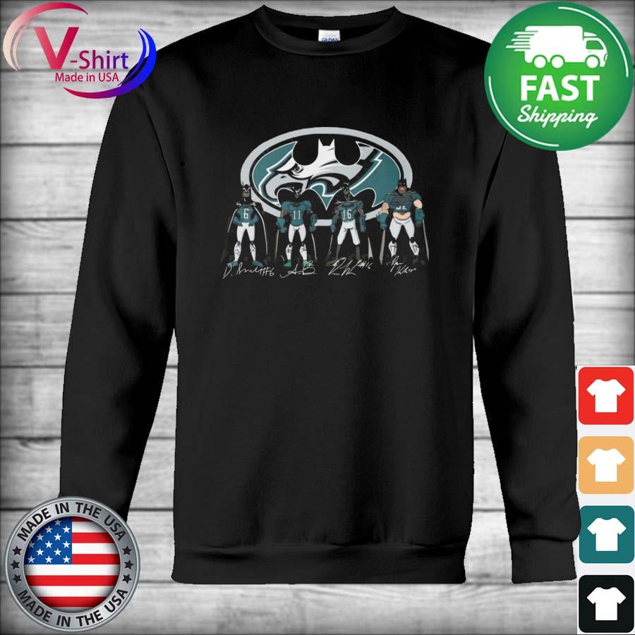 muziek Productie Informeer Philadelphia Eagles team Batman signatures shirt, hoodie, sweater, long  sleeve and tank top