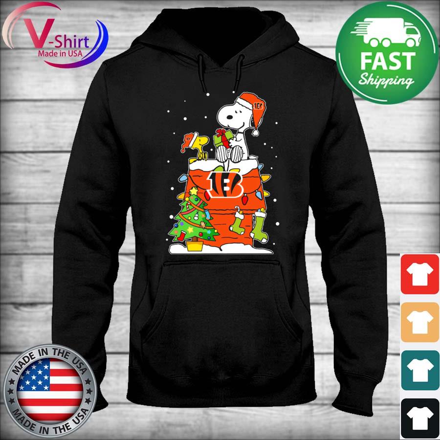 Merry Christmas Season Cincinnati Bengals Snoopy 3D Hoodie Cute