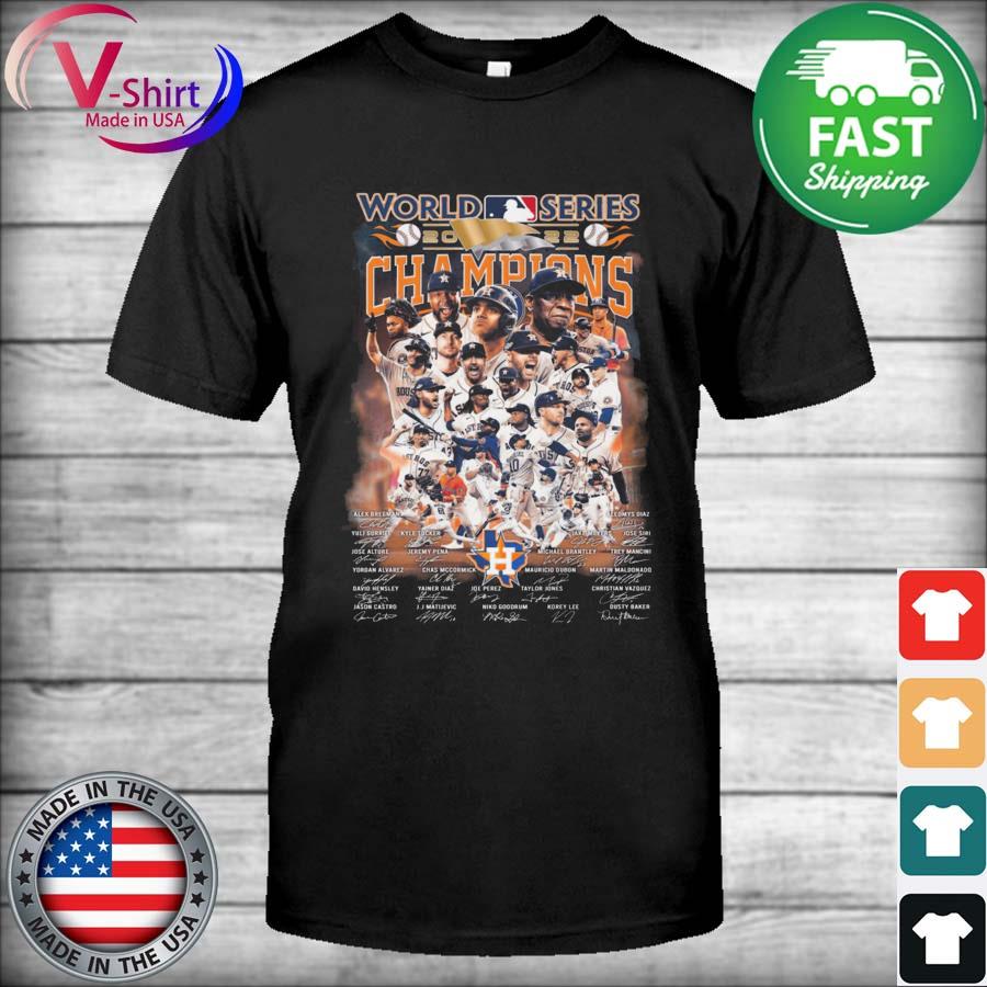 Houston astros world series champions 2022 signatures shirt