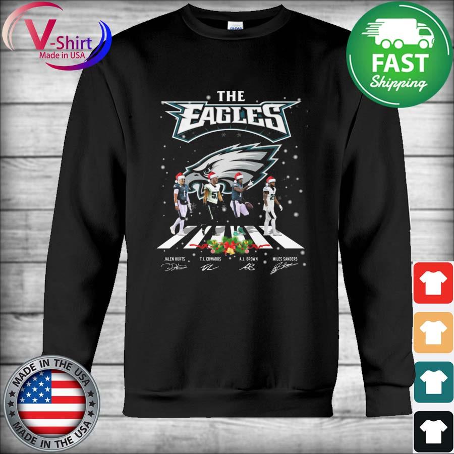 Funny philadelphia Eagles Abbey Road Fly Eagles Fly Signatures shirt