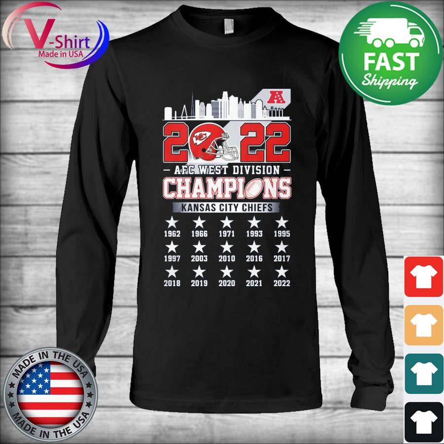 2022 AFC West Division Champions Kansas City Chiefs 1962-2022 shirt,  hoodie, sweater, long sleeve and tank top