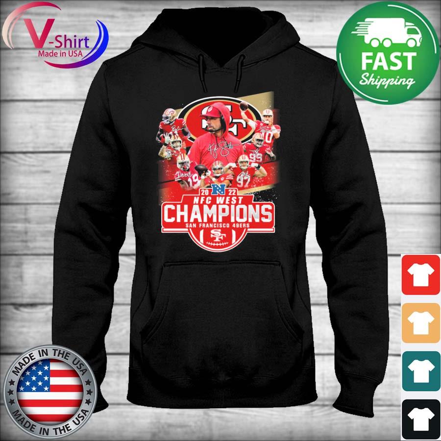 2022 NFC West Champions San Francisco 49ers team signatures shirt