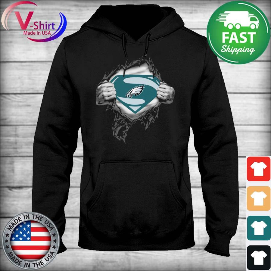 Blood inside me superman philadelphia eagles t-shirt, hoodie, sweater, long  sleeve and tank top