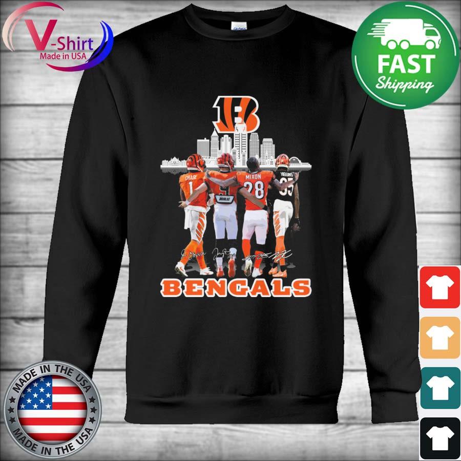 Cincinnati Bengals Ja'marr Chase Joe Mixon Tee Higgins Joe Burrow  signatures shirt, hoodie, sweater, long sleeve and tank top